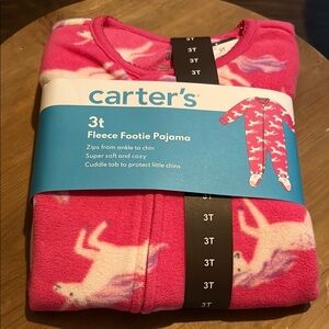 Carter's Pink Fleece Pajama with Unicorns